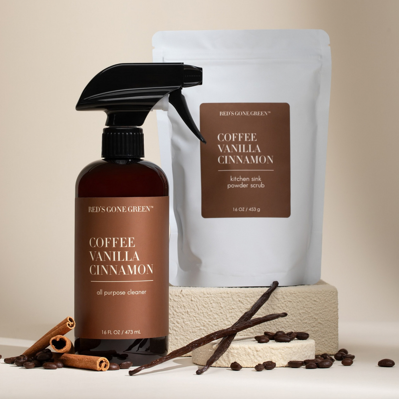 Coffee Vanilla Cinnamon Cleaning Set