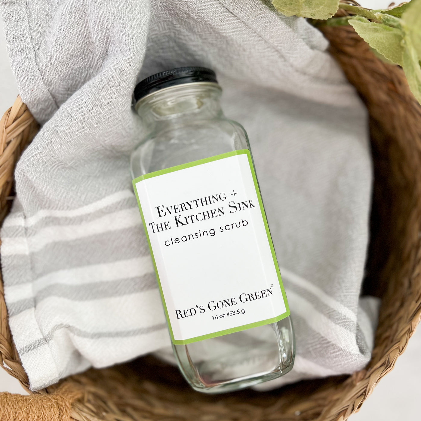 Cleansing Sink Scrub Refillable Glass Bottle