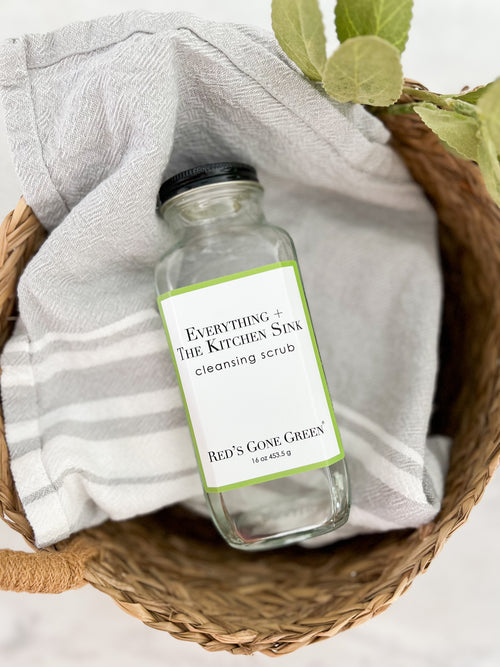 Cleansing Sink Scrub Refillable Glass Bottle