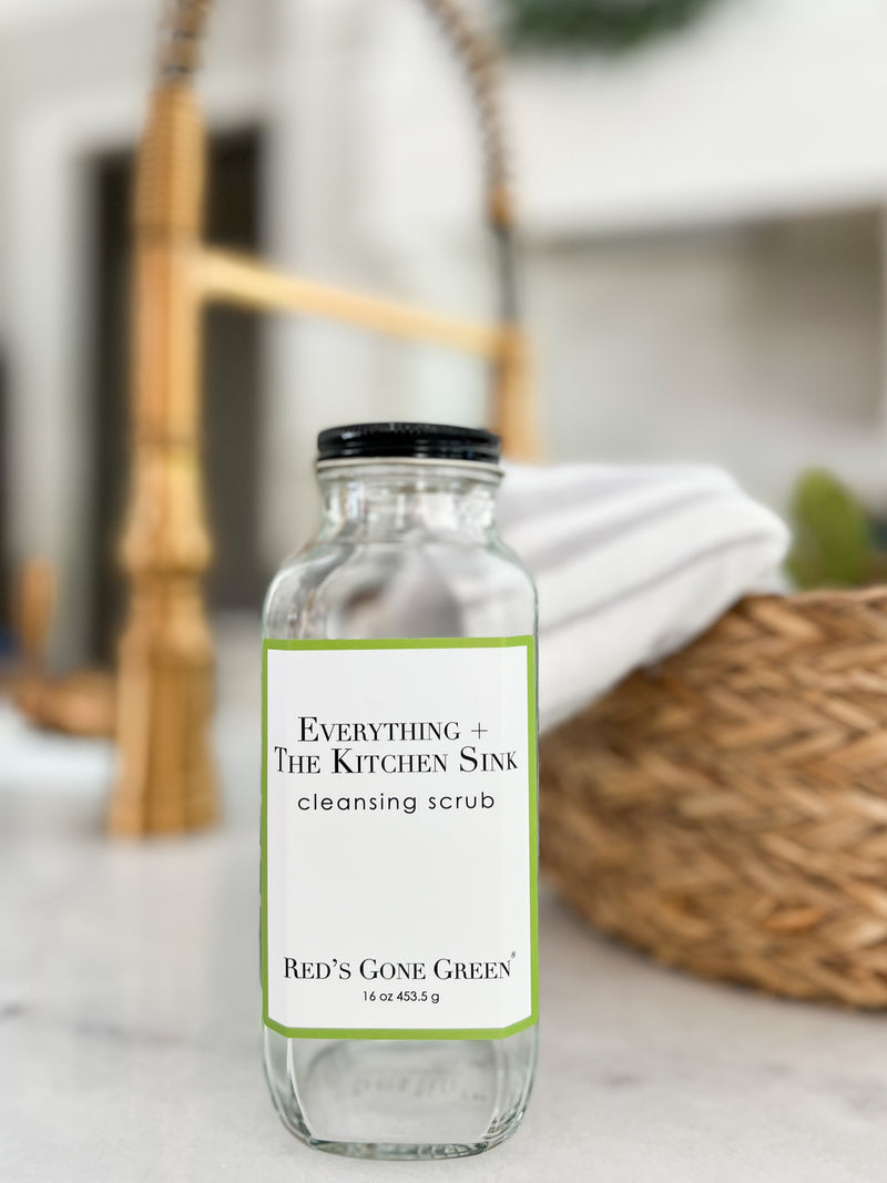Cleansing Sink Scrub Refillable Glass Bottle