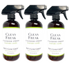 Red’s Gone Green Lavender Vanilla All Purpose Cleaner 3-pack on white background, natural non-toxic cleaner for glass and granite.