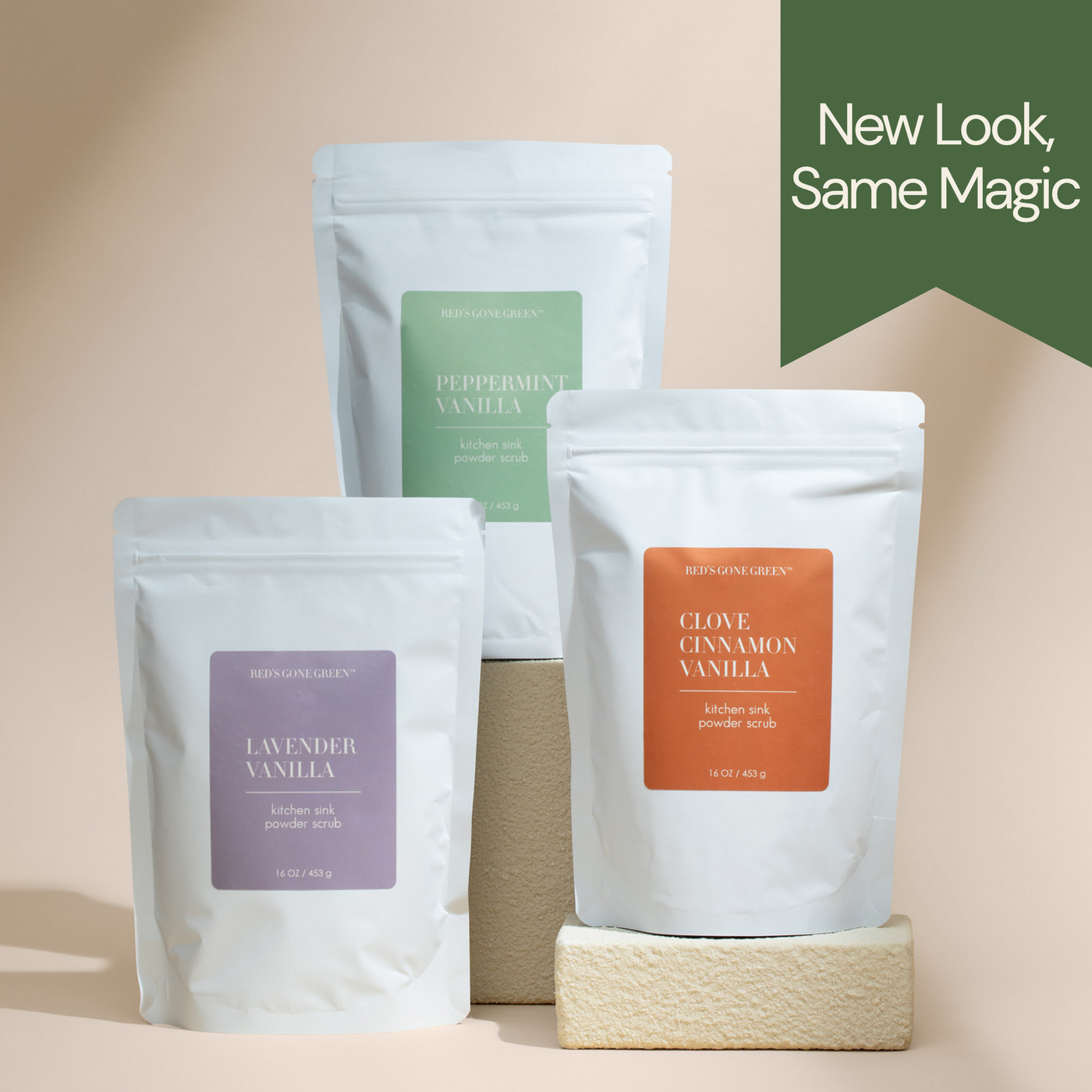 Kitchen Sink Powder Scrub Refill Bundle, 3 Bestselling Scents