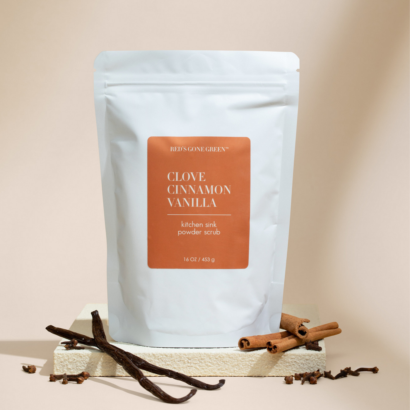 Clove Cinnamon Vanilla Kitchen Sink Powder Scrub Refill, 16 oz