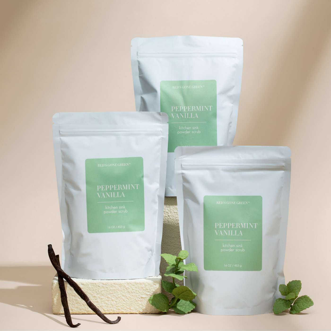 Peppermint Vanilla Kitchen Sink Powder Scrub Refill, 16 oz