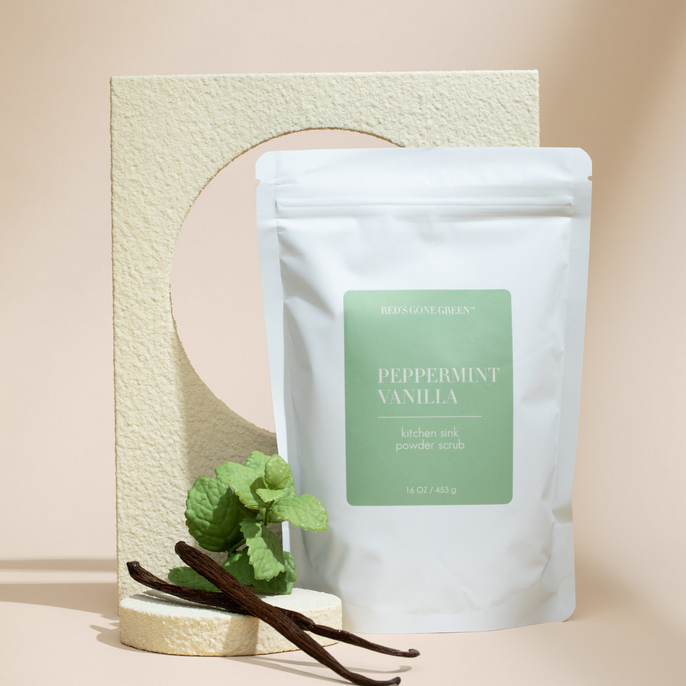 Peppermint Vanilla Kitchen Sink Powder Scrub Refill, 16 oz
