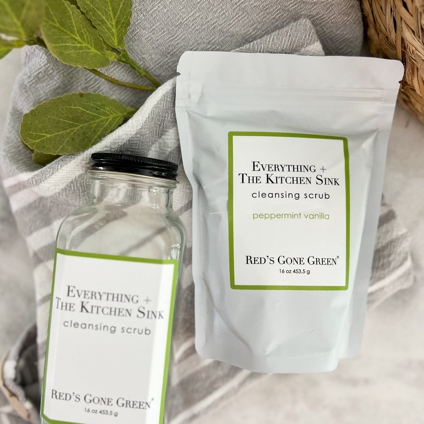 Peppermint Vanilla Cleansing Scrub Set